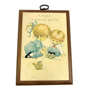 Vintage Friendship Wall Art Decor Ruth Morehead Artwork Rust Craft Canadian Coll